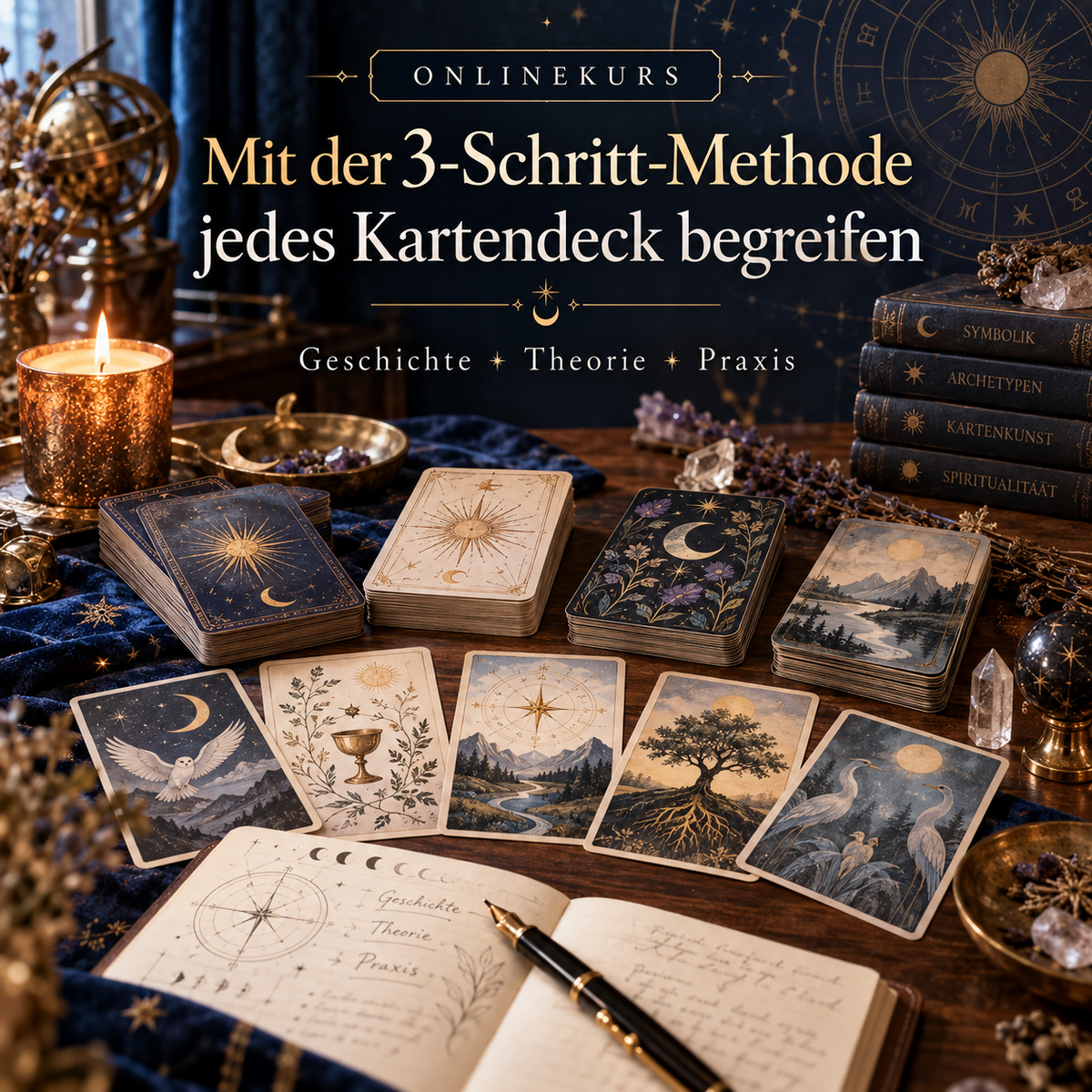 Mit der 3-Schritt-Methode jedes Kartendeck begreifen - "Wo schaut der Fuchs hin"