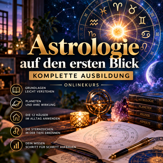 Astrologie auf den ersten Blick - komplette Ausbildung - Werden Sie in 3 Stunden Astrologe