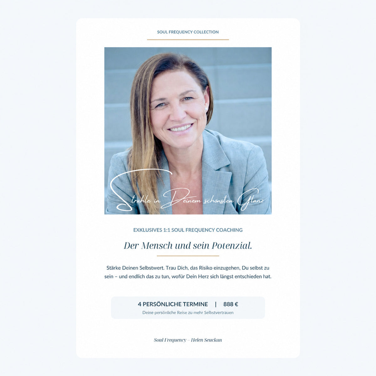 Strahle in Deinem schönsten Glanz ♡ Exklusives 1:1 Soul Frequency Coaching